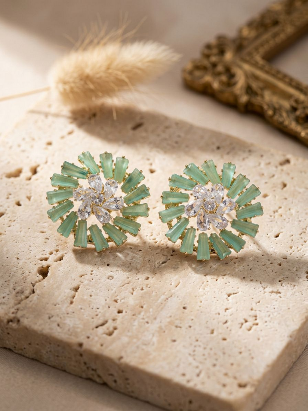 Mint Aurora Studs