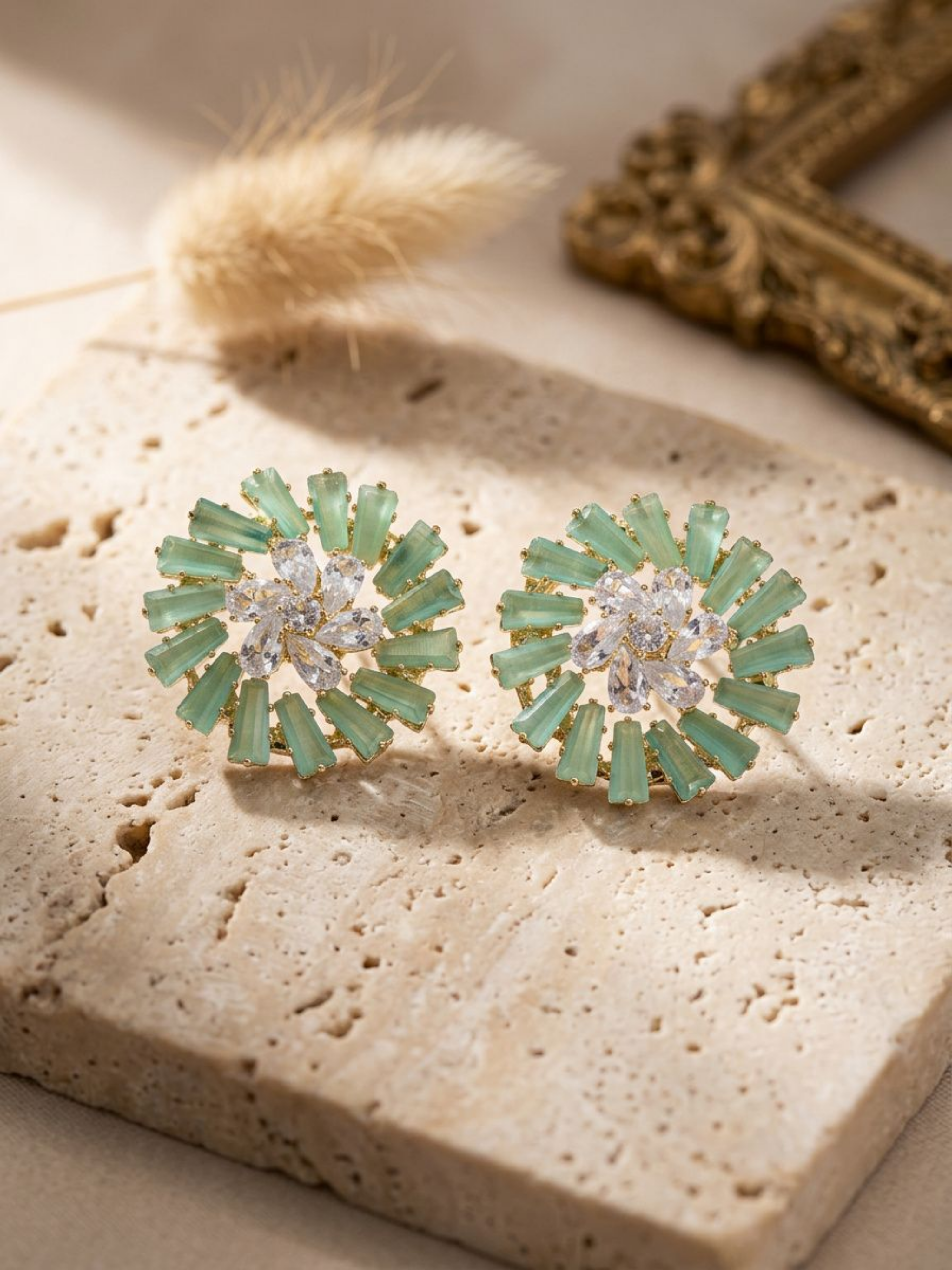 Mint Aurora Studs