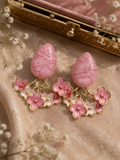 Blush Blossom Statement Earrings