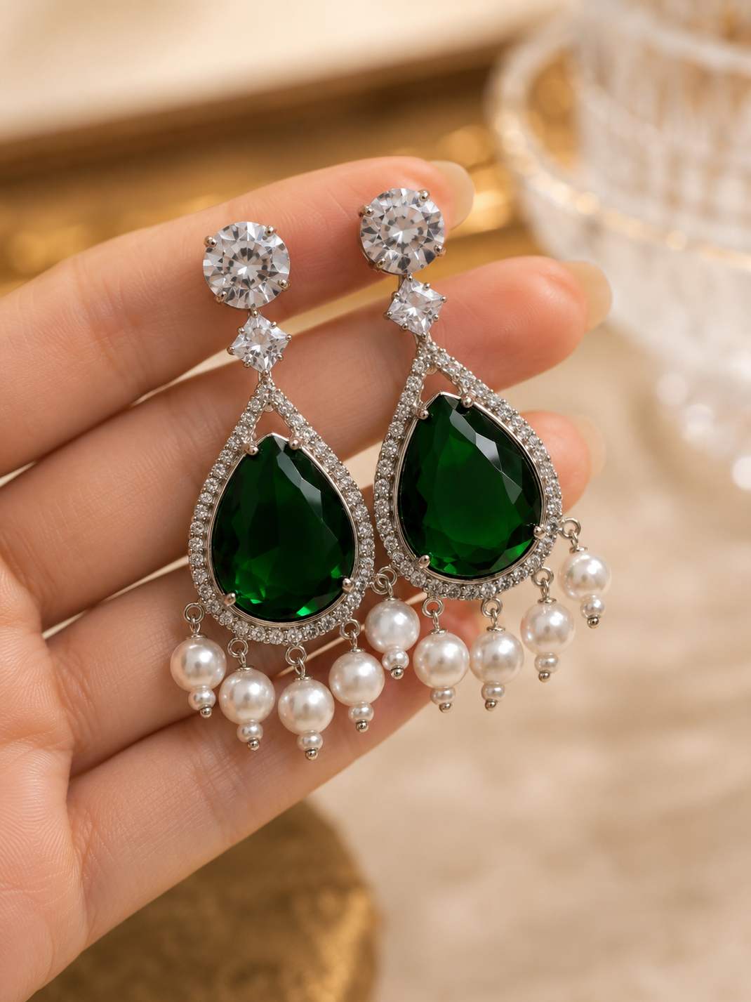 Emerald Pearl Chandeliers