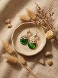 Emerald Aura Drop Earrings