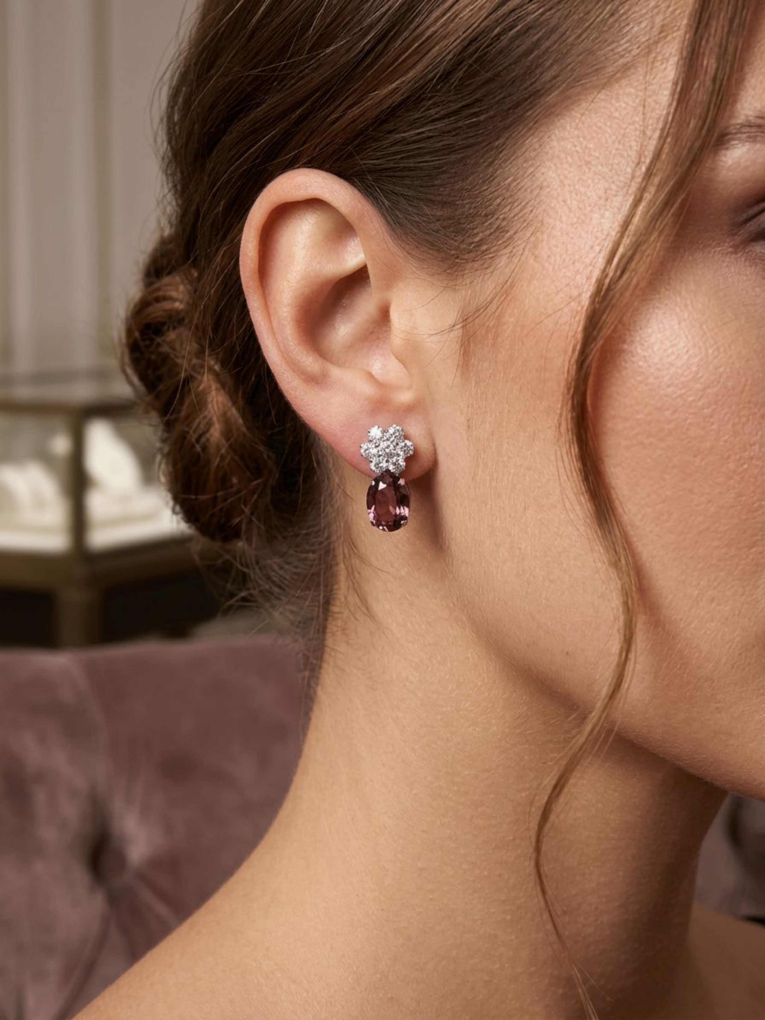 Amethyst Bloom Studs