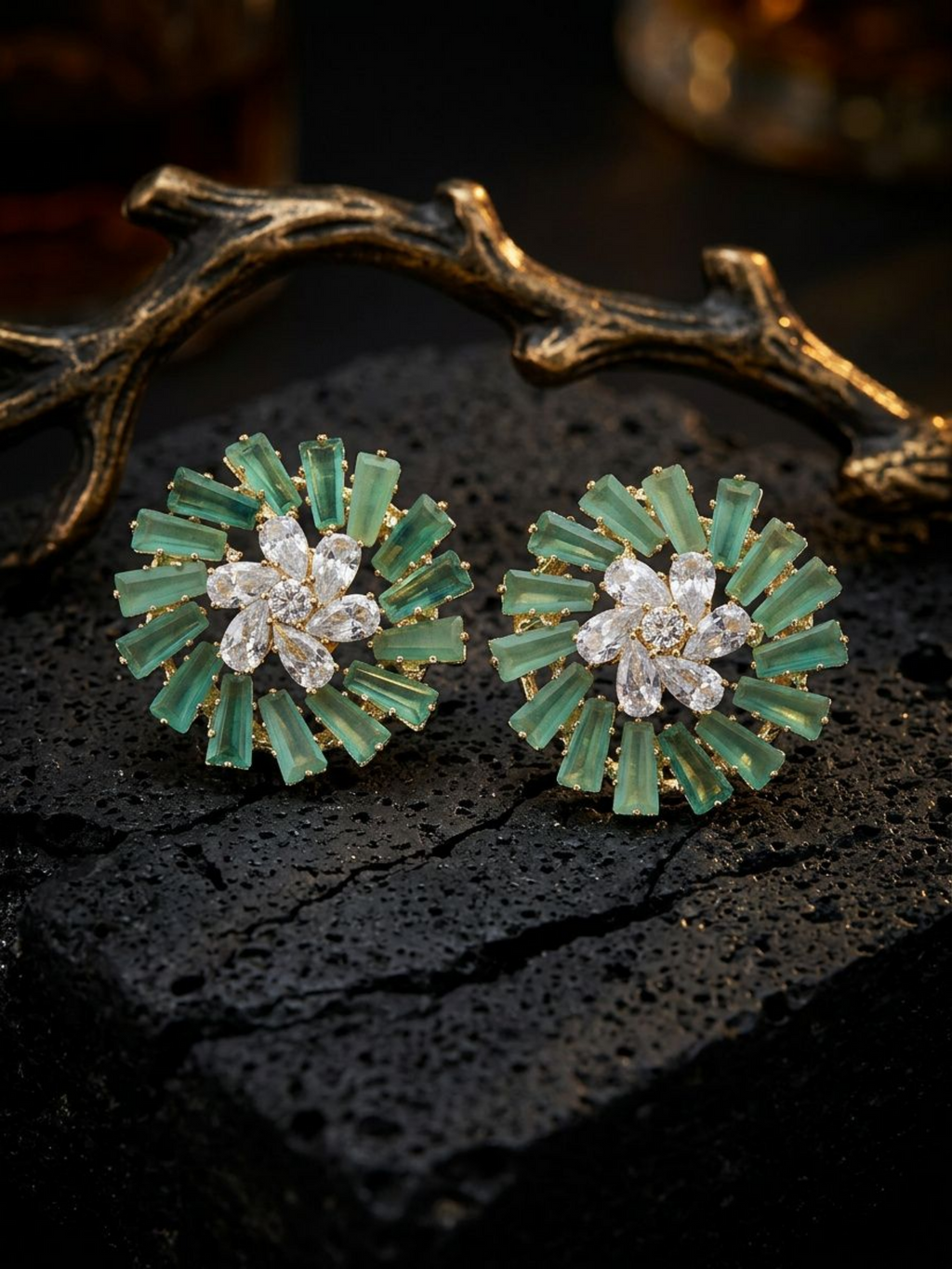 Mint Aurora Studs