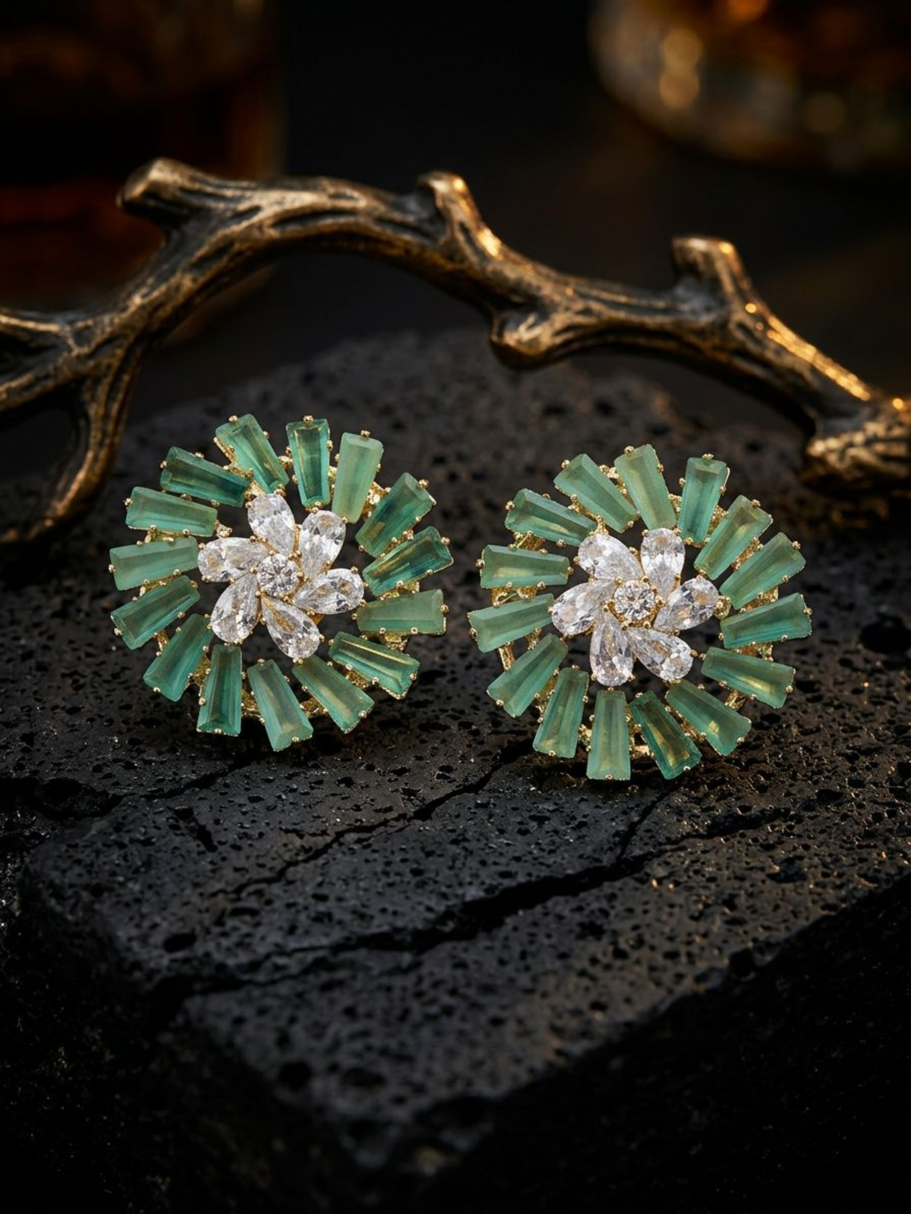 Mint Aurora Studs