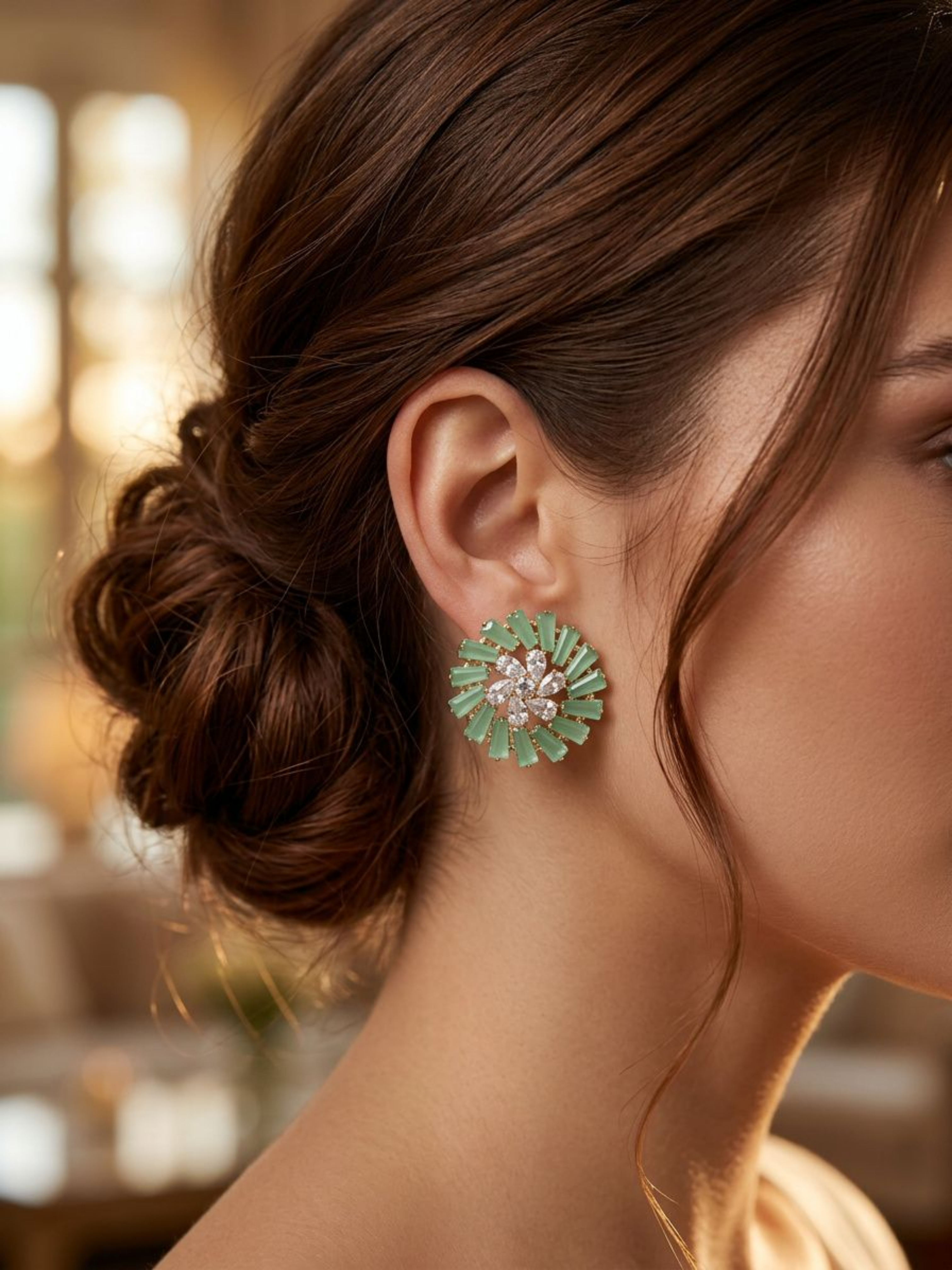 Mint Aurora Studs