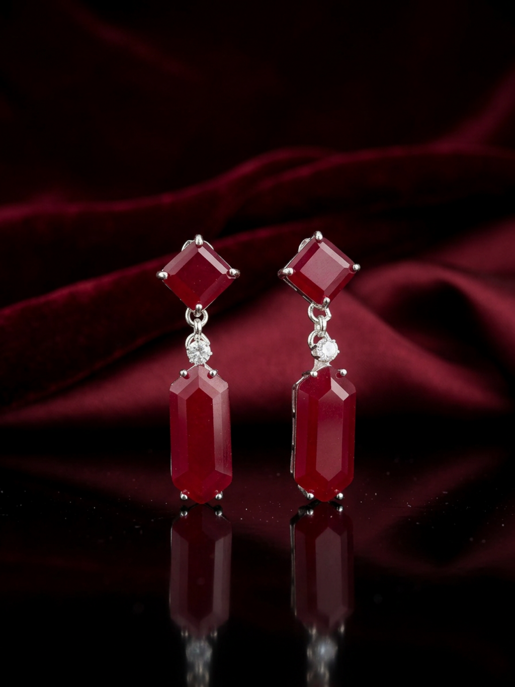 Ruby Eclipse Drop Earrings