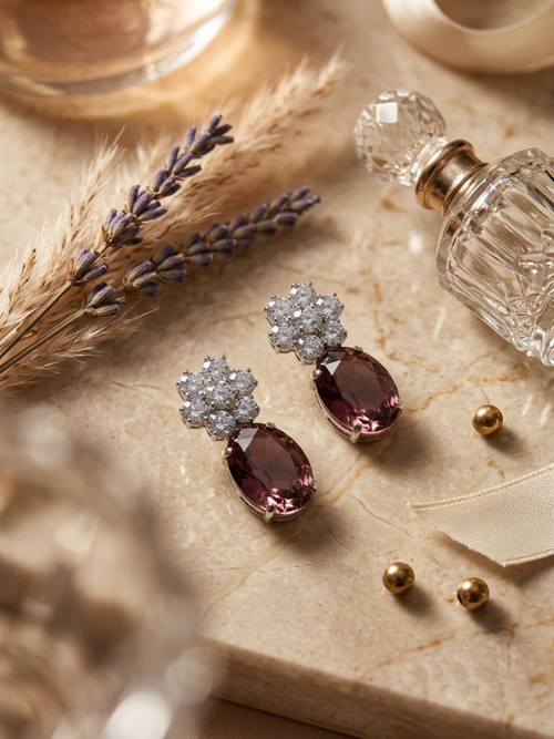 Amethyst Bloom Studs