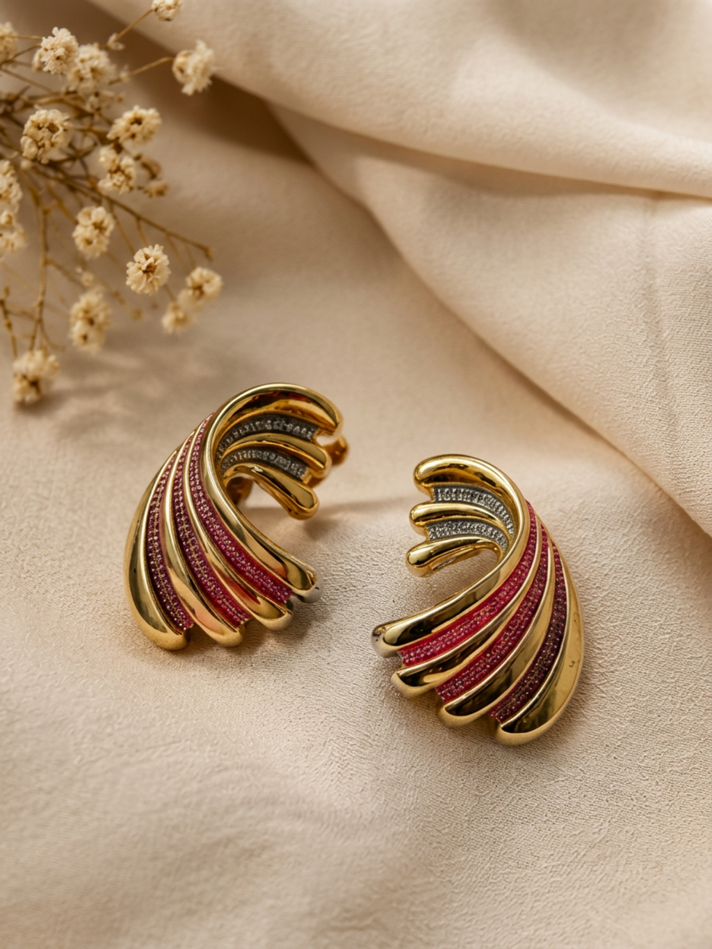 Crimson Wing Earrings