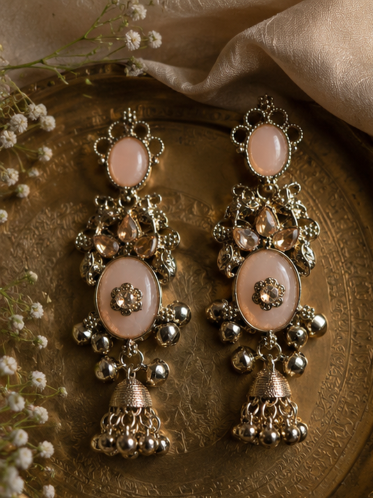 Blush Heirloom Jhumka Earrings